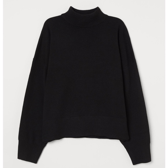 H&M Sweaters - Knit Black Mock Turtleneck Sweater
